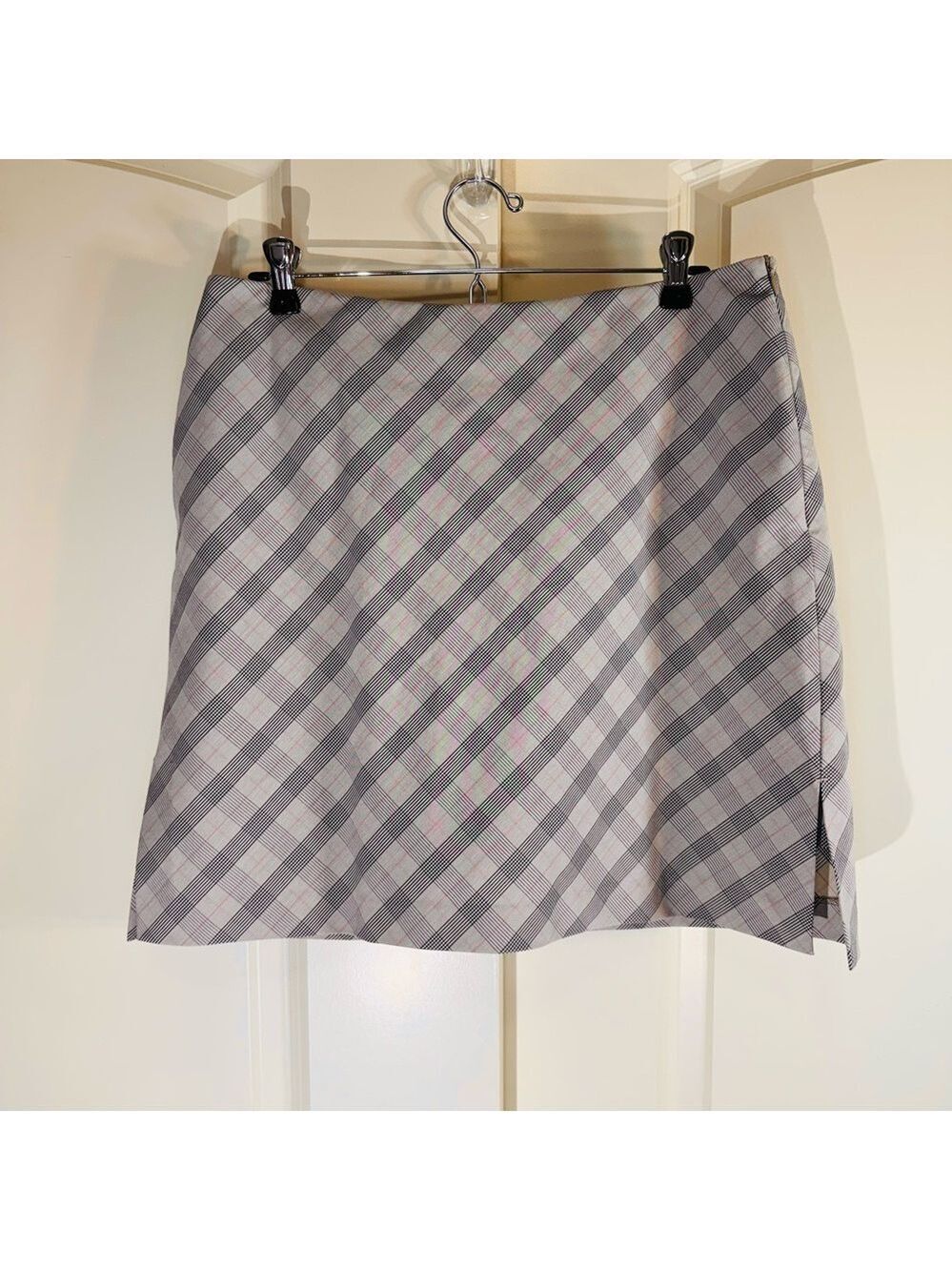 TEHAMA Beige Plaid Skort 8